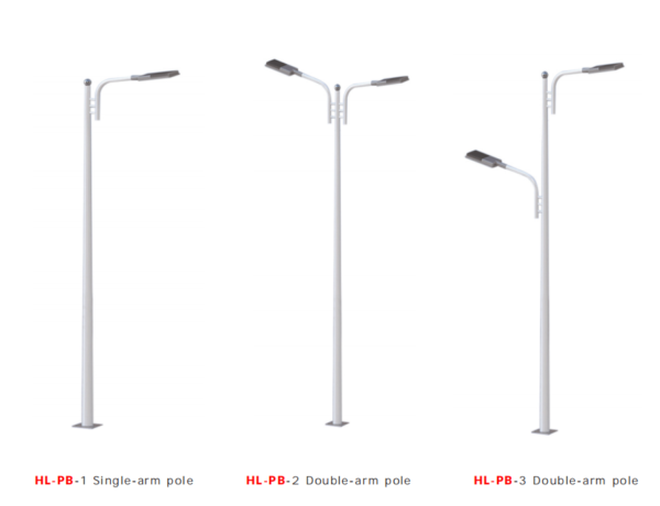 Galvanized steel 6-12m lamp posts-Highlux lighting